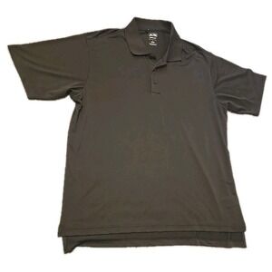 Adidas Climalite Polo Mens Large Black Short Sleeve Golf Performance Athletic L